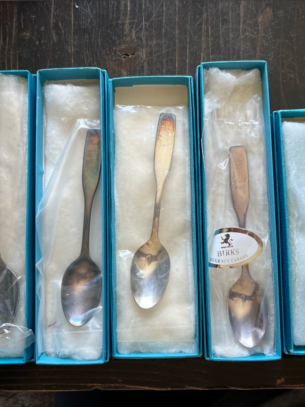 Authentic Birks-Regency Canada-Christmas collection spoons